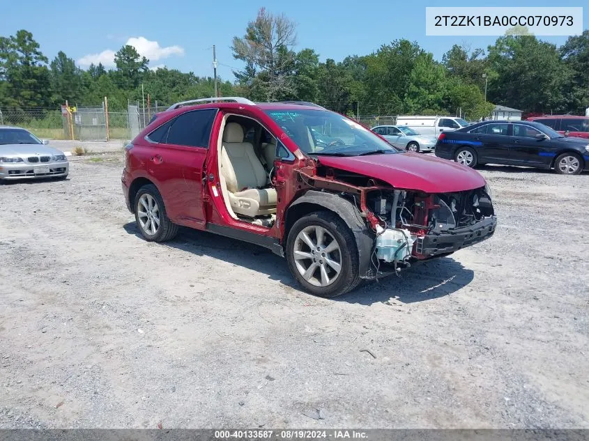 2012 Lexus Rx 350 VIN: 2T2ZK1BA0CC070973 Lot: 40133587