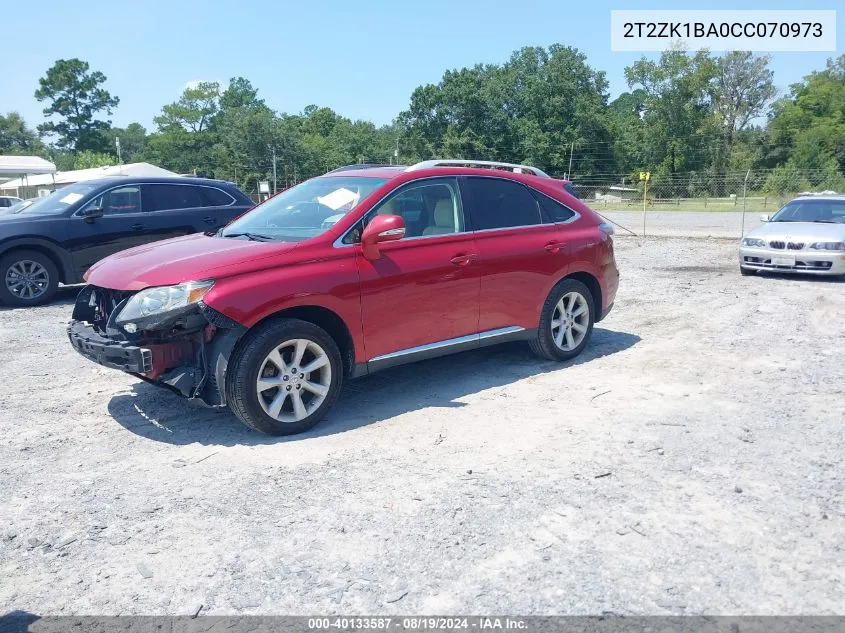 2T2ZK1BA0CC070973 2012 Lexus Rx 350