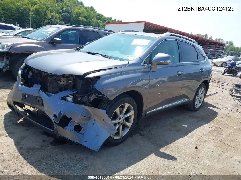 2T2BK1BA4CC124129 2012 Lexus Rx 350