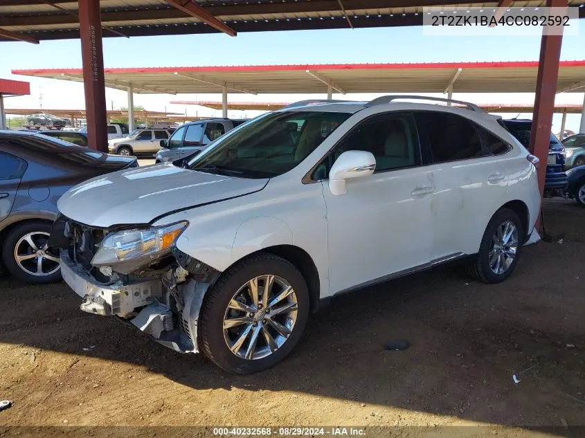 2012 Lexus Rx 350 VIN: 2T2ZK1BA4CC082592 Lot: 40232568