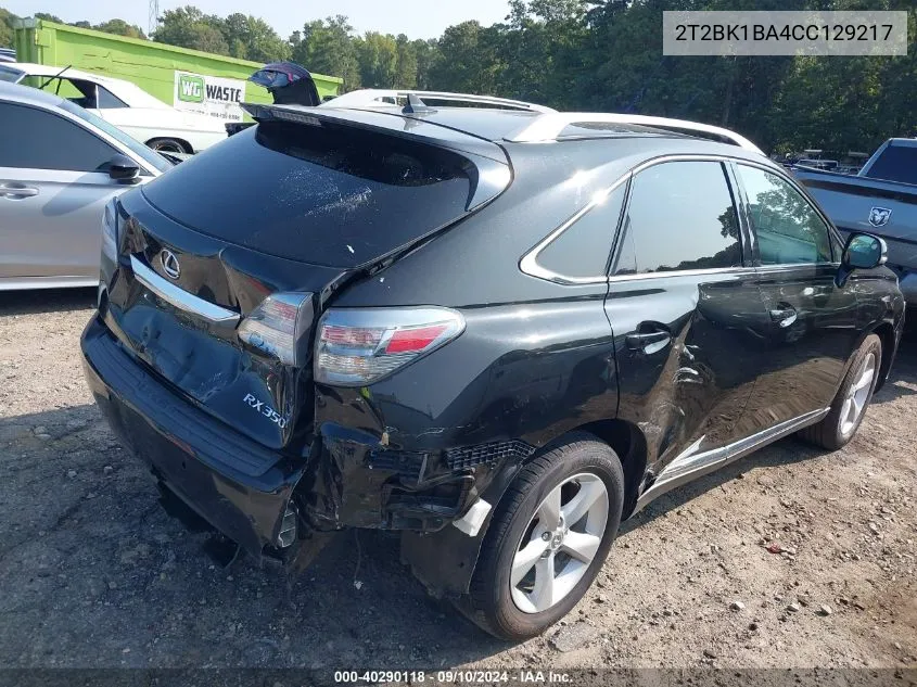 2T2BK1BA4CC129217 2012 Lexus Rx 350