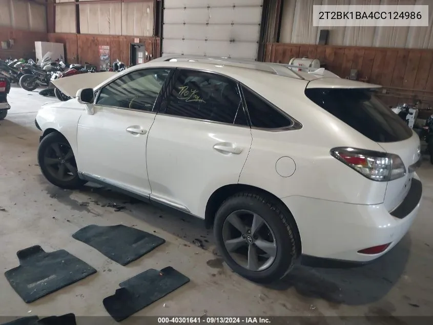 2T2BK1BA4CC124986 2012 Lexus Rx 350