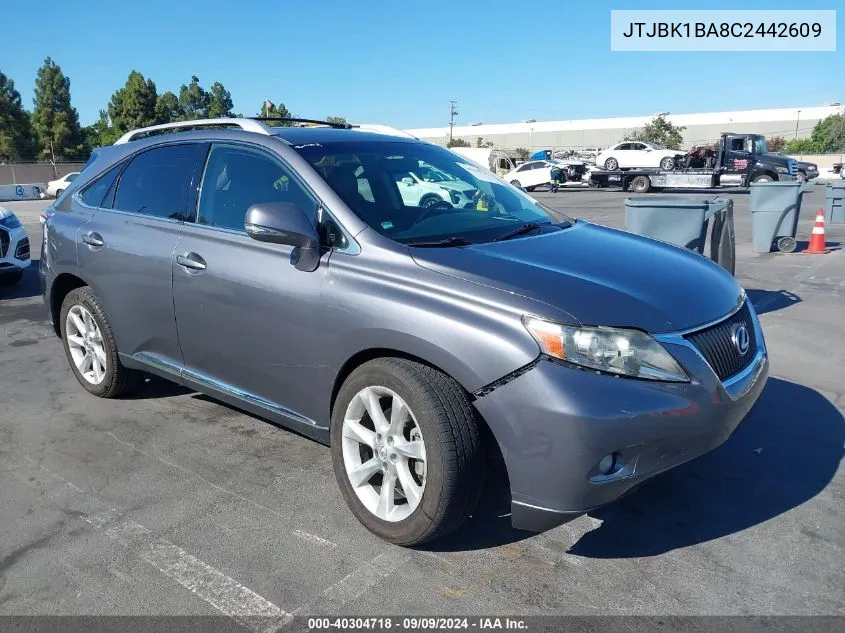 2012 Lexus Rx 350 VIN: JTJBK1BA8C2442609 Lot: 40304718