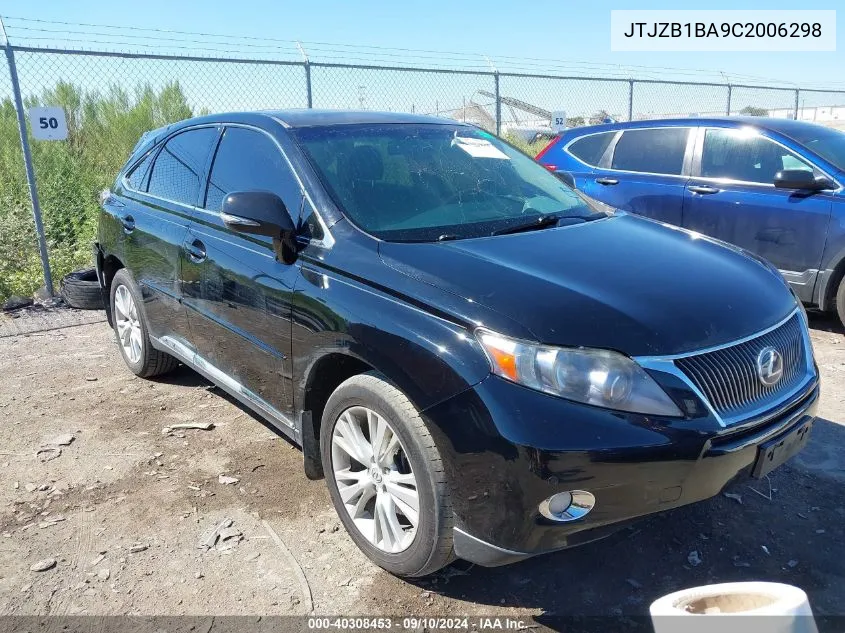 2012 Lexus Rx 450H 450 VIN: JTJZB1BA9C2006298 Lot: 40308453