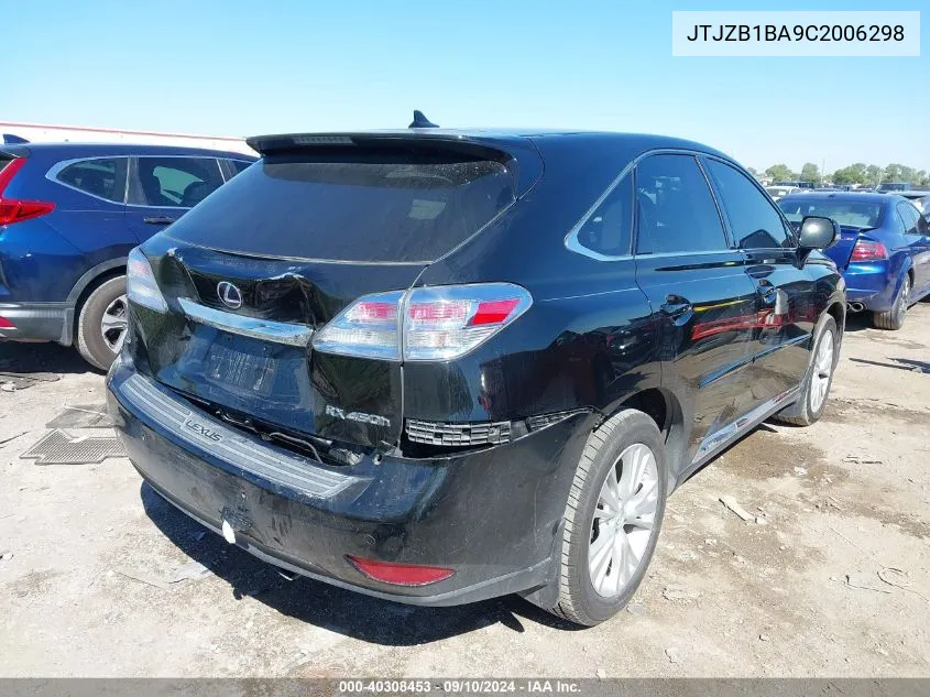 2012 Lexus Rx 450H 450 VIN: JTJZB1BA9C2006298 Lot: 40308453