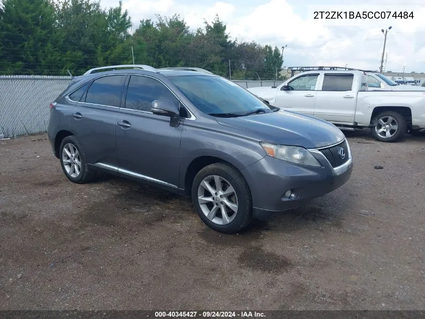 2012 Lexus Rx 350 VIN: 2T2ZK1BA5CC074484 Lot: 40345427