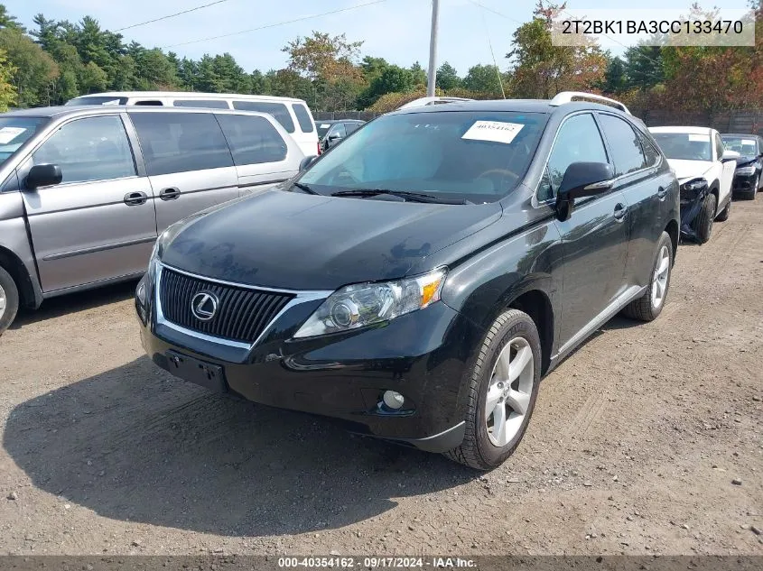 2012 Lexus Rx 350 VIN: 2T2BK1BA3CC133470 Lot: 40354162