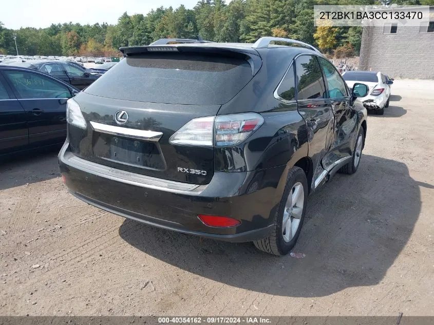 2012 Lexus Rx 350 VIN: 2T2BK1BA3CC133470 Lot: 40354162