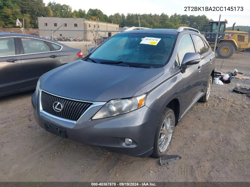 2012 Lexus Rx 350 VIN: 2T2BK1BA2CC145173 Lot: 40367878