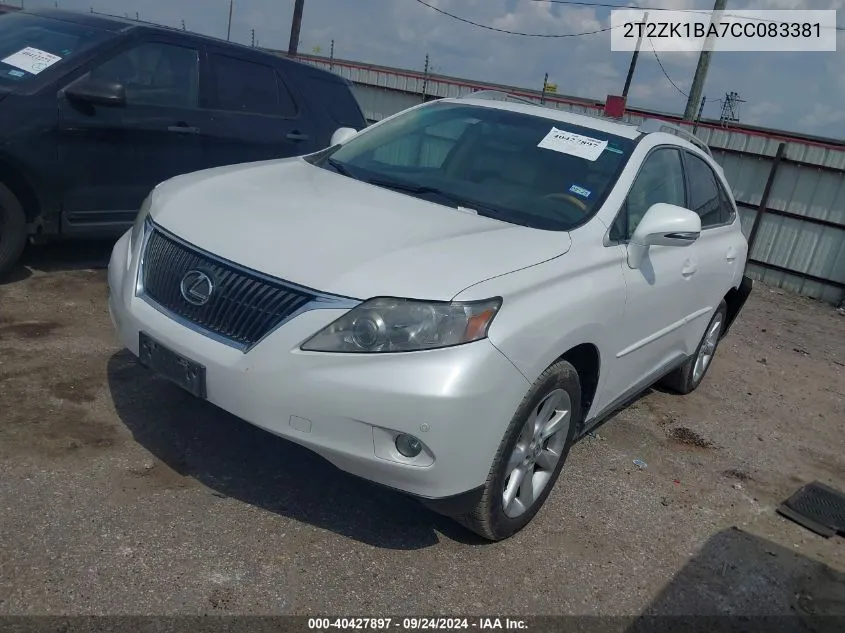 2T2ZK1BA7CC083381 2012 Lexus Rx 350