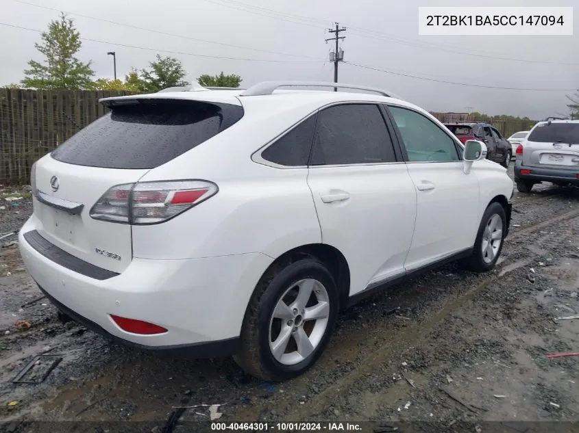 2T2BK1BA5CC147094 2012 Lexus Rx 350 350