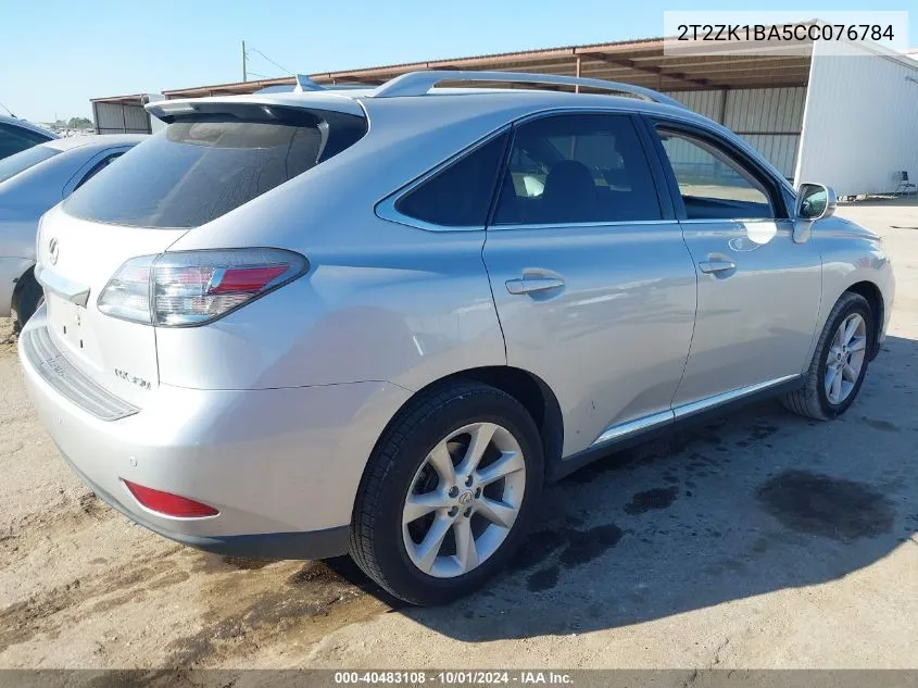 2012 Lexus Rx 350 VIN: 2T2ZK1BA5CC076784 Lot: 40483108