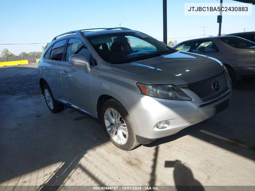 2012 Lexus Rx 450H VIN: JTJBC1BA5C2430883 Lot: 40484787