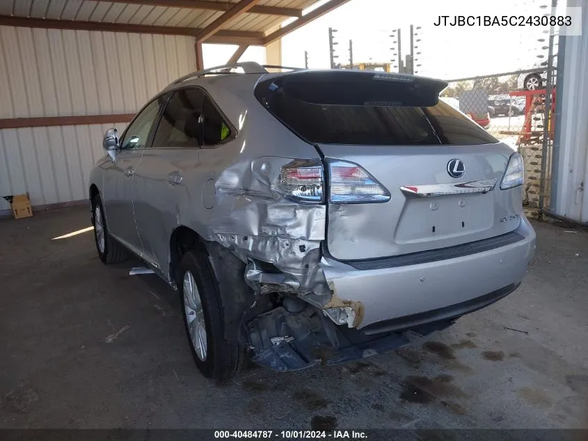 JTJBC1BA5C2430883 2012 Lexus Rx 450H