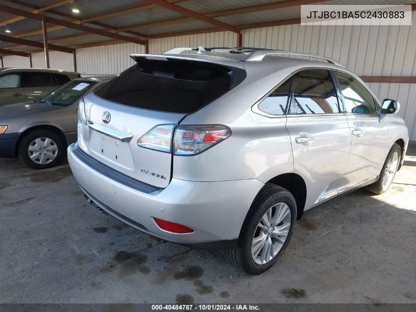 JTJBC1BA5C2430883 2012 Lexus Rx 450H