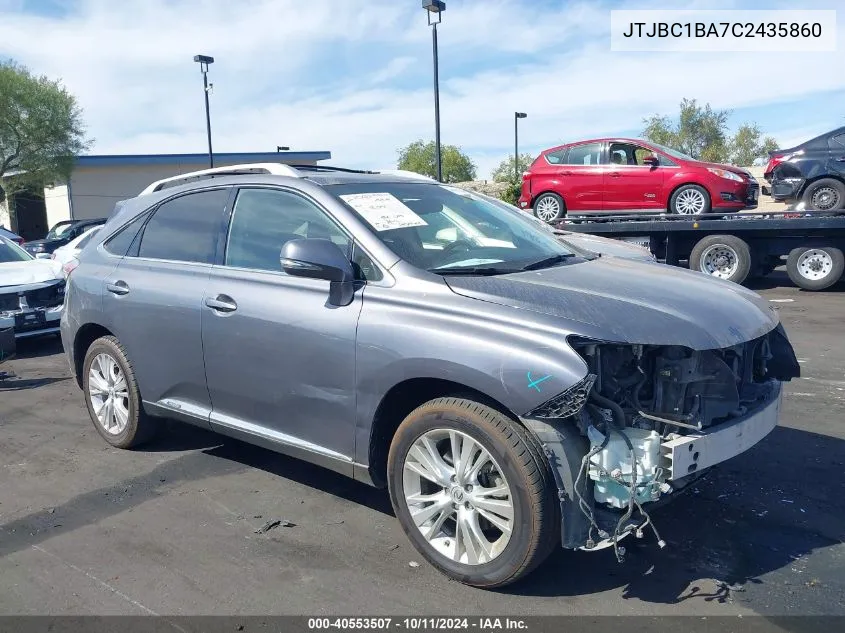 2012 Lexus Rx 450 VIN: JTJBC1BA7C2435860 Lot: 40553507