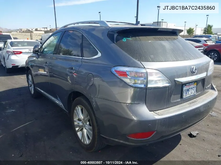 2012 Lexus Rx 450 VIN: JTJBC1BA7C2435860 Lot: 40553507