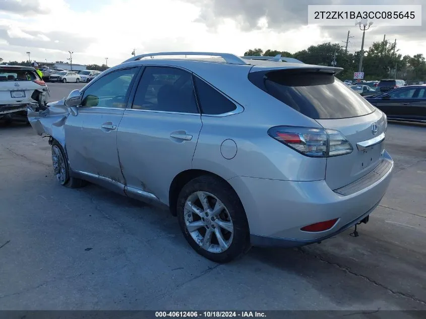 2012 Lexus Rx 350 VIN: 2T2ZK1BA3CC085645 Lot: 40612406