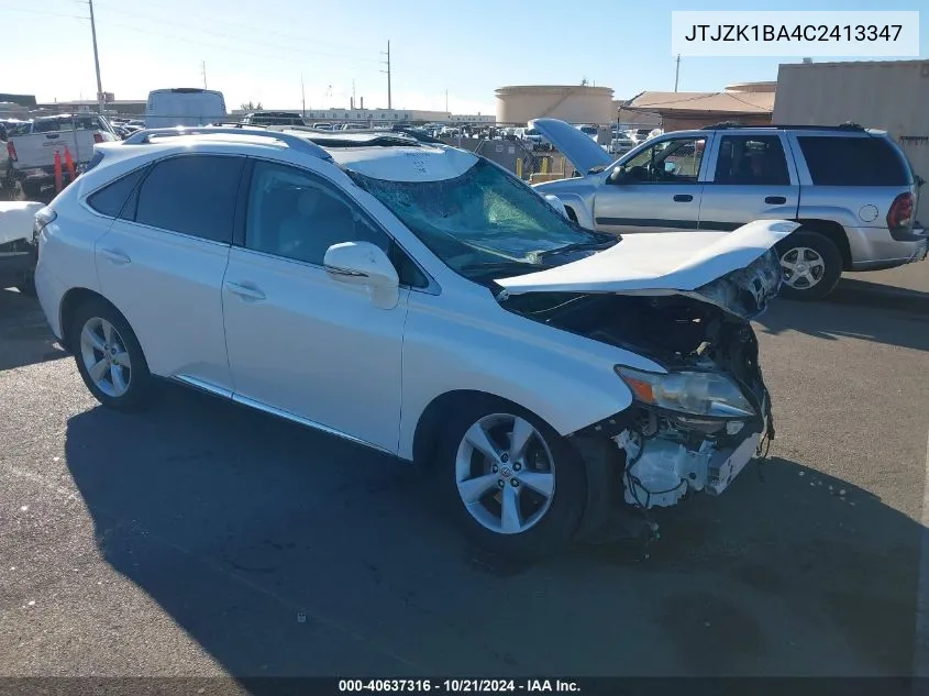 2012 Lexus Rx 350 VIN: JTJZK1BA4C2413347 Lot: 40637316