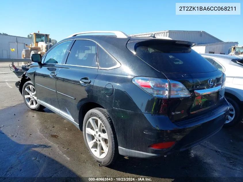 2012 Lexus Rx 350 VIN: 2T2ZK1BA6CC068211 Lot: 40663843