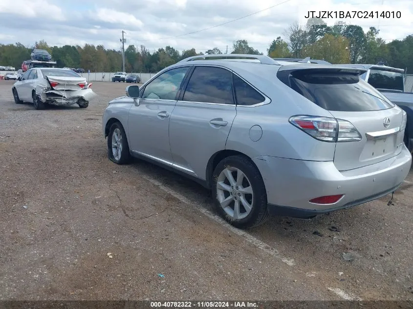 2012 Lexus Rx 350 VIN: JTJZK1BA7C2414010 Lot: 40782322