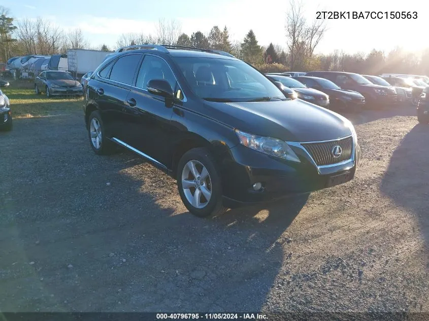 2012 Lexus Rx 350 VIN: 2T2BK1BA7CC150563 Lot: 40796795