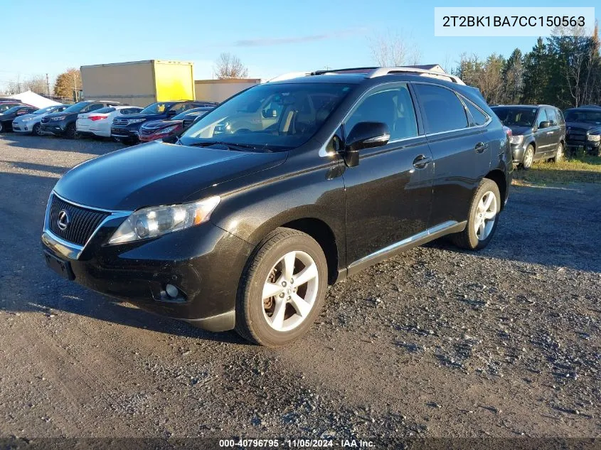 2012 Lexus Rx 350 VIN: 2T2BK1BA7CC150563 Lot: 40796795