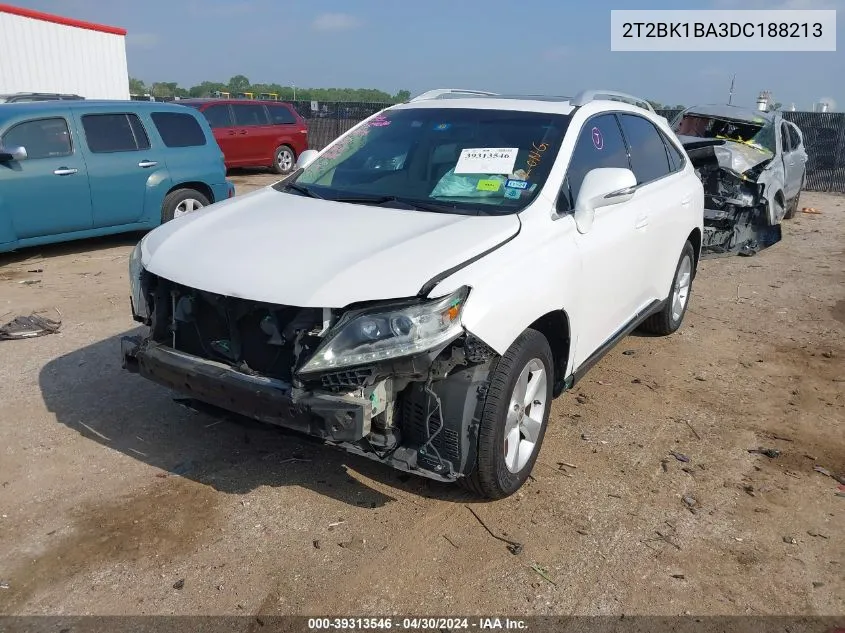 2013 Lexus Rx 350 VIN: 2T2BK1BA3DC188213 Lot: 39313546