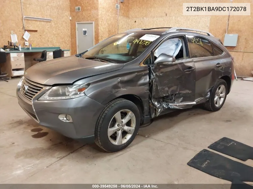 2013 Lexus Rx 350 VIN: 2T2BK1BA9DC172078 Lot: 39549258