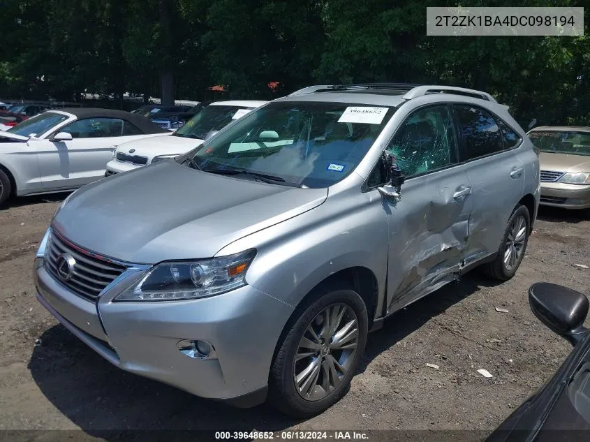 2013 Lexus Rx 350 VIN: 2T2ZK1BA4DC098194 Lot: 39648652