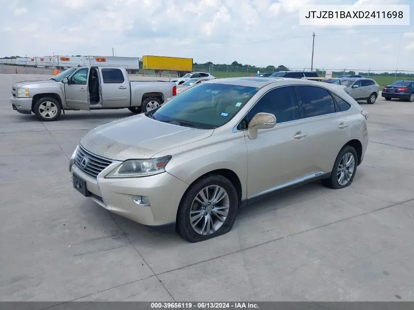 2013 Lexus Rx 450H VIN: JTJZB1BAXD2411698 Lot: 39656119