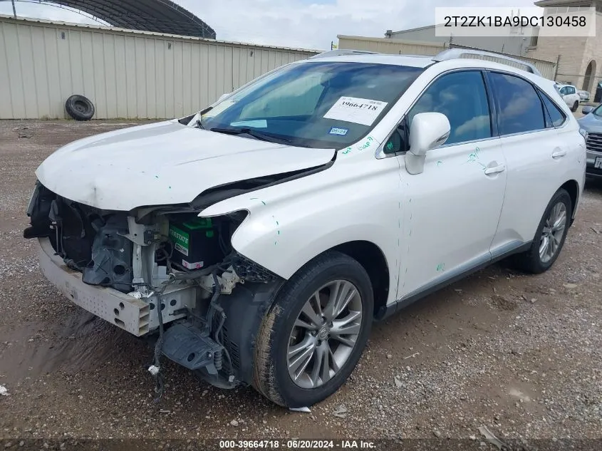 2T2ZK1BA9DC130458 2013 Lexus Rx 350