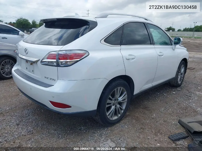 2013 Lexus Rx 350 VIN: 2T2ZK1BA9DC130458 Lot: 39664718