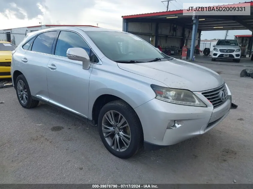 JTJZB1BA5D2009331 2013 Lexus Rx 450H