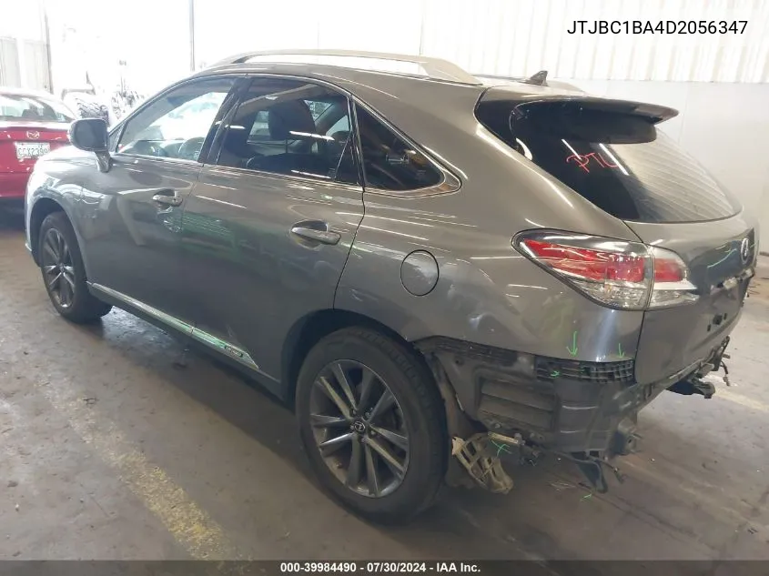 2013 Lexus Rx 450H VIN: JTJBC1BA4D2056347 Lot: 39984490