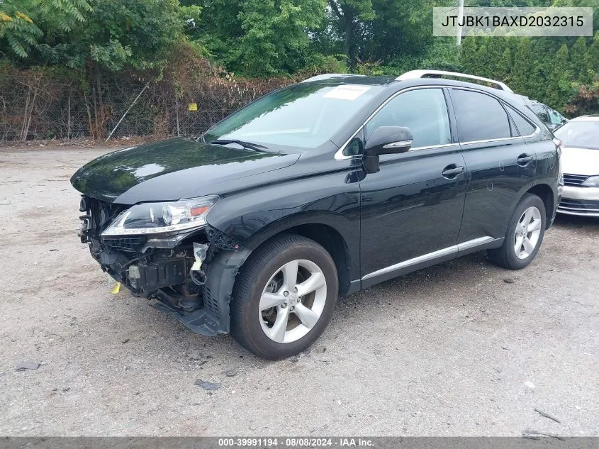 2013 Lexus Rx 350 VIN: JTJBK1BAXD2032315 Lot: 39991194