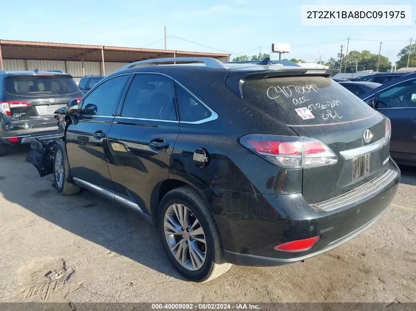 2013 Lexus Rx 350 VIN: 2T2ZK1BA8DC091975 Lot: 40009092