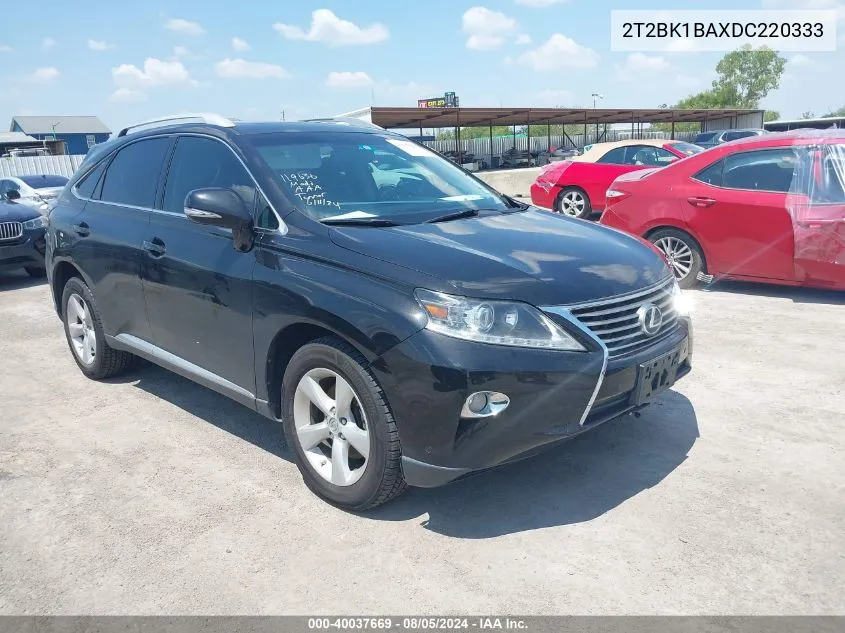 2013 Lexus Rx 350 VIN: 2T2BK1BAXDC220333 Lot: 40037669