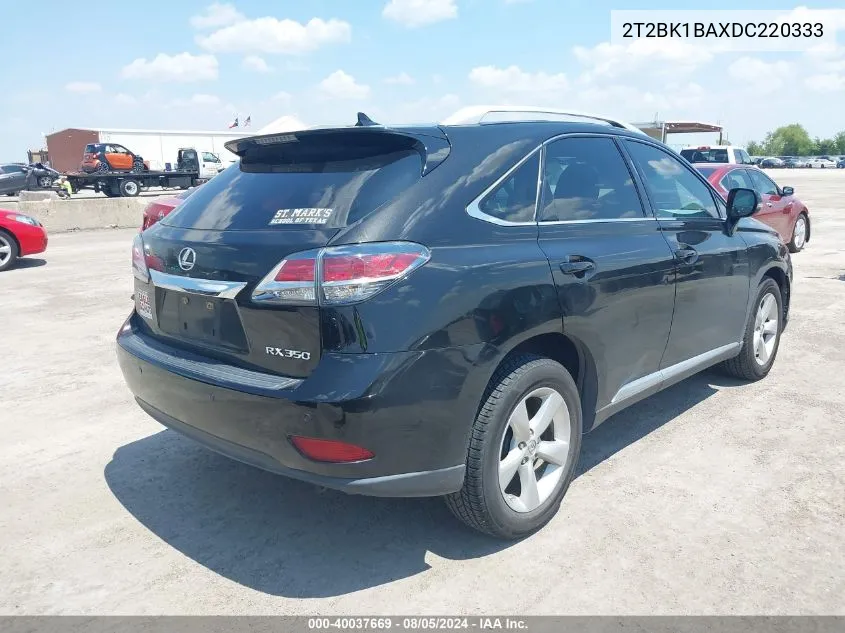 2013 Lexus Rx 350 VIN: 2T2BK1BAXDC220333 Lot: 40037669