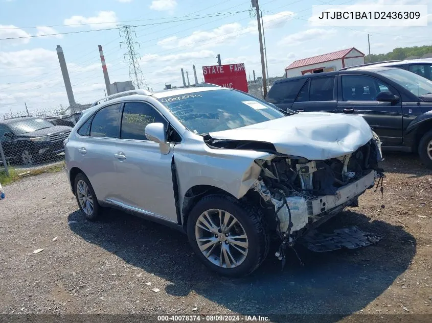 2013 Lexus Rx 450H VIN: JTJBC1BA1D2436309 Lot: 40078374