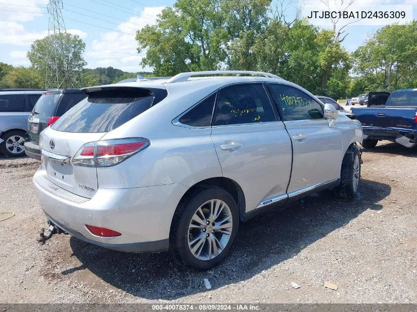 2013 Lexus Rx 450H VIN: JTJBC1BA1D2436309 Lot: 40078374