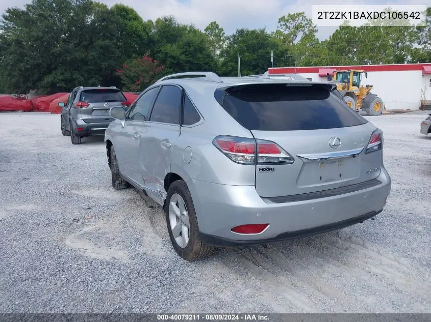 2013 Lexus Rx 350 VIN: 2T2ZK1BAXDC106542 Lot: 40079211