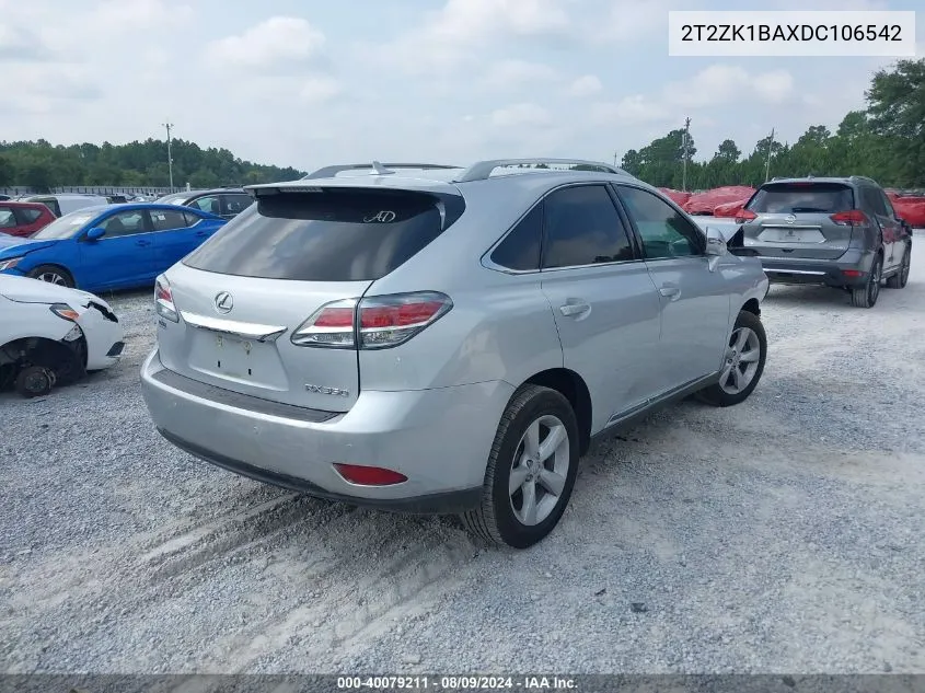 2013 Lexus Rx 350 VIN: 2T2ZK1BAXDC106542 Lot: 40079211