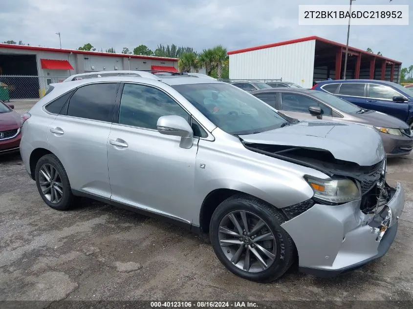 2013 Lexus Rx 350 F Sport VIN: 2T2BK1BA6DC218952 Lot: 40123106