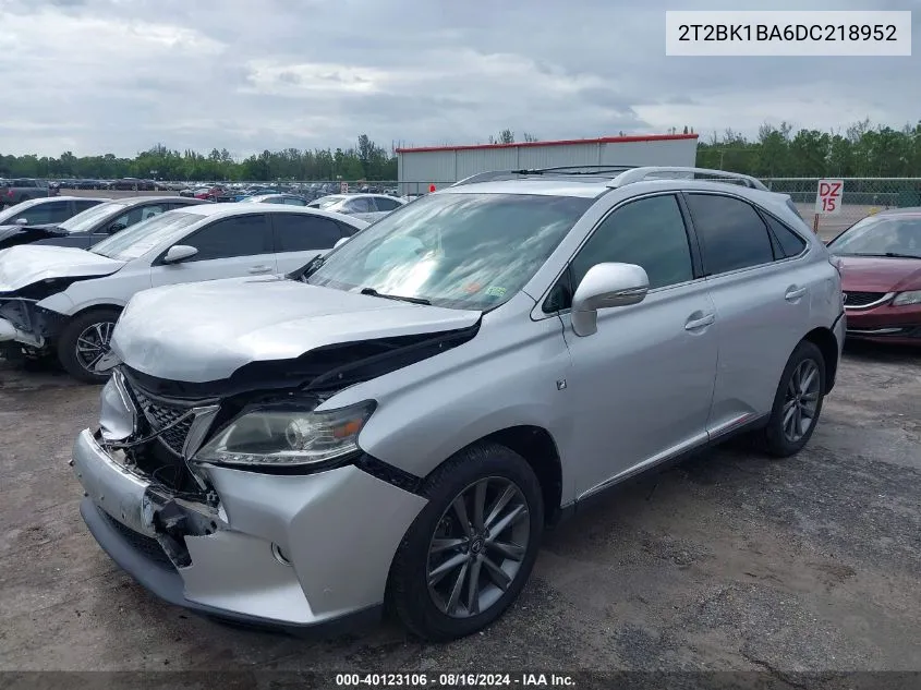 2013 Lexus Rx 350 F Sport VIN: 2T2BK1BA6DC218952 Lot: 40123106