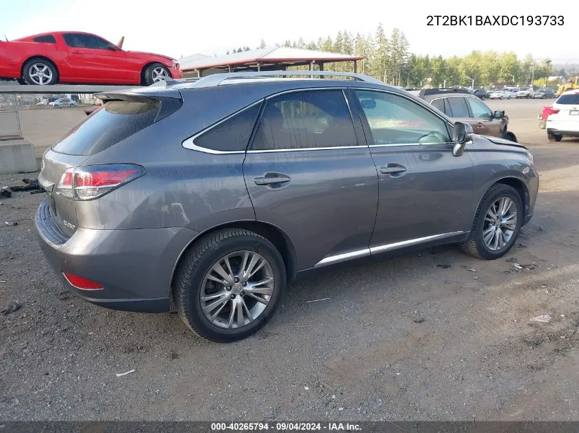 2013 Lexus Rx 350 350/Base/F Sport VIN: 2T2BK1BAXDC193733 Lot: 40265794