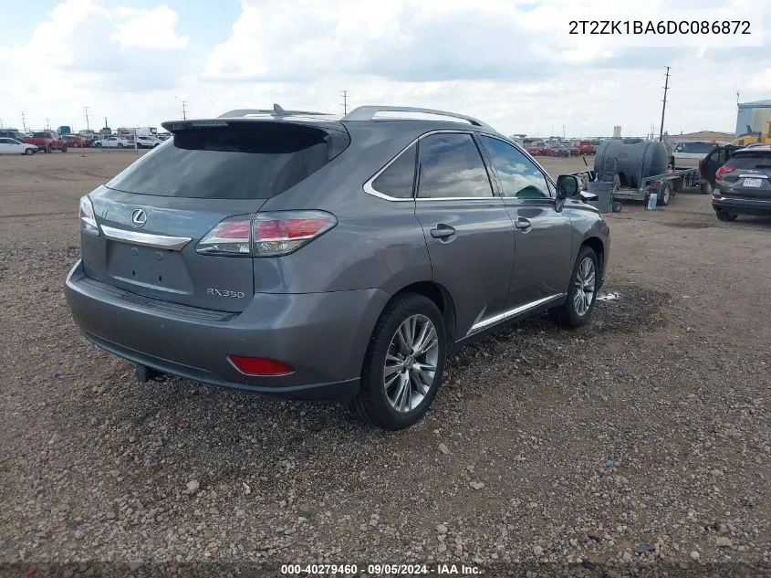 2013 Lexus Rx 350 VIN: 2T2ZK1BA6DC086872 Lot: 40279460