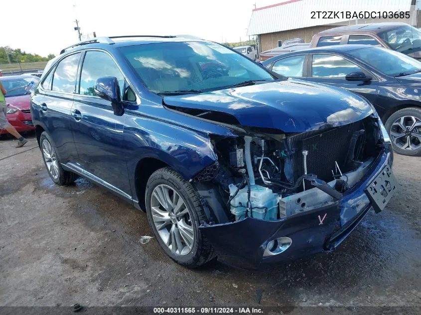 2T2ZK1BA6DC103685 2013 Lexus Rx 350