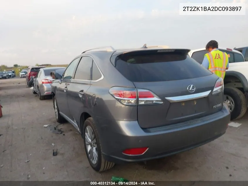 2013 Lexus Rx 350 VIN: 2T2ZK1BA2DC093897 Lot: 40312134