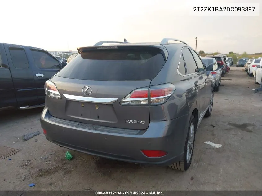 2013 Lexus Rx 350 VIN: 2T2ZK1BA2DC093897 Lot: 40312134